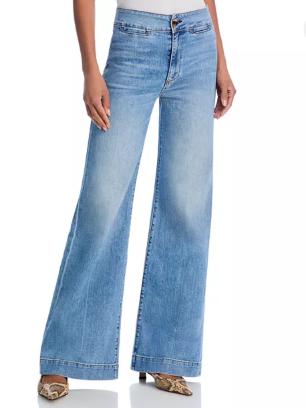 ASKK NY Brighton High Rise wide leg Jeans in Keel Over